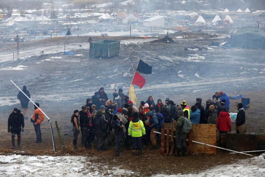 Opponents of the Dakota Access oil pipeline gather in their main camp near Cannon Ball, North Dakota, U.S., February 22, 2017. Standing Rock,Last stand at Standing Rock,Dakota Access pipeline,Dakota Access