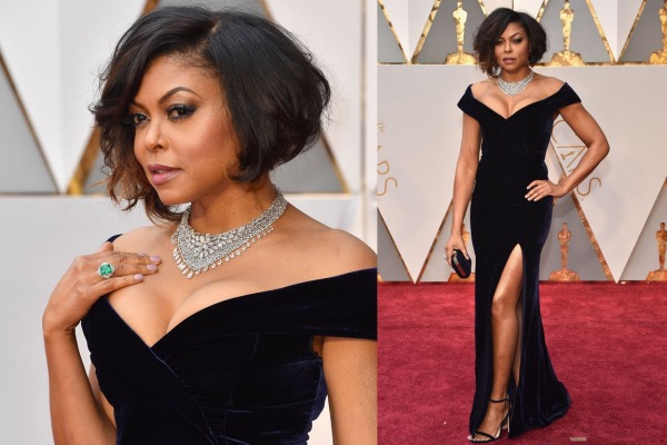 Taraji P Henson Ruth Negga,Hailee Steinfeld,Isabelle Huppert,Viola Davis,Halle Berry,Mahershala,Karlie Kloss,Taraji P Henson,John Legend,Chrissy Teigen,Emma Stone,Oscars 2017 red carpet