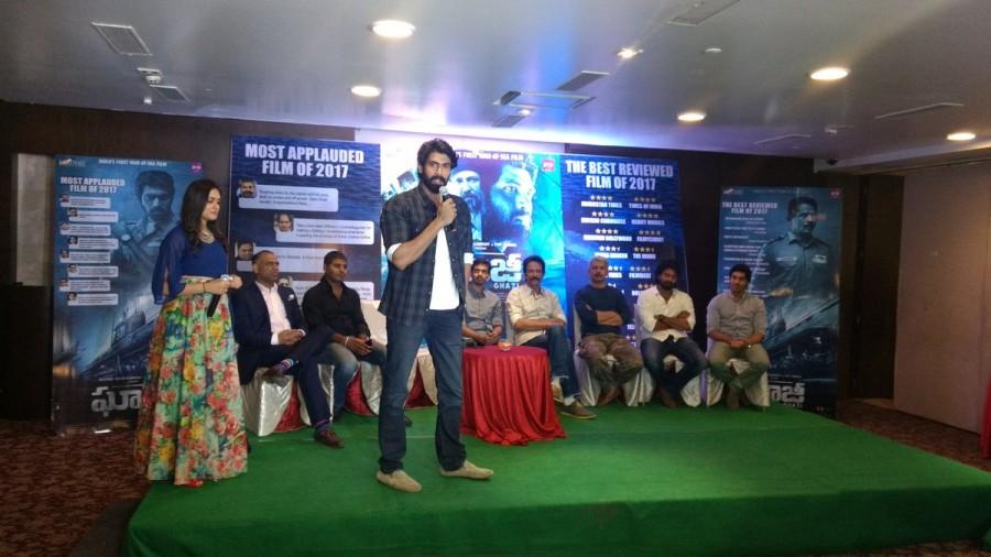 Telugu movie Ghazi success meet event held at Hyderabad. Actor Rana Daggubati and others graced the event. Rana Daggubati,Ghazi success meet,Ghazi success meet pics,Ghazi success meet images,Ghazi success meet photos,Ghazi success meet stills,Ghazi success meet pictures,Rana Daggubati pics,Rana Daggubati images,Rana Daggubati photos,Rana Daggubati stills