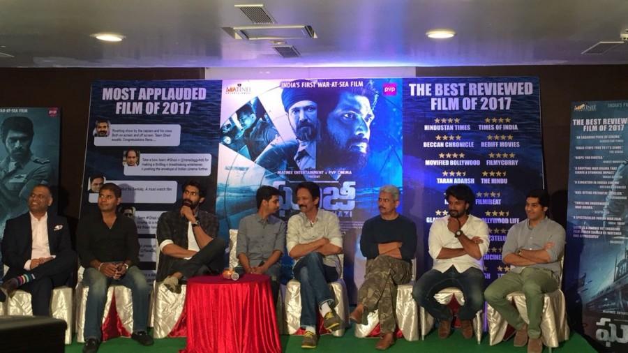 Telugu movie Ghazi success meet event held at Hyderabad. Actor Rana Daggubati and others graced the event. Rana Daggubati,Ghazi success meet,Ghazi success meet pics,Ghazi success meet images,Ghazi success meet photos,Ghazi success meet stills,Ghazi success meet pictures,Rana Daggubati pics,Rana Daggubati images,Rana Daggubati photos,Rana Daggubati stills