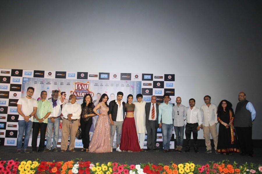 Bollywood movie Laali Ki Shaadi Mein Laddoo Deewana Trailer launched in Mumbai on February 27, 2017. Celebs like Akshara Haasan, Gurmeet Choudhary, Kavitta Verma, Vivaan Shah and others graced the event. Akshara Haasan,Gurmeet Choudhary,Kavitta Verma,Vivaan Shah,Laali Ki Shaadi Mein Laddoo Deewana,Laali Ki Shaadi Mein Laddoo Deewana Trailer,Laali Ki Shaadi Mein Laddoo Deewana Trailer launch,Laali Ki Shaadi Mein Laddoo Deewana Trailer launch pics,Laali Ki