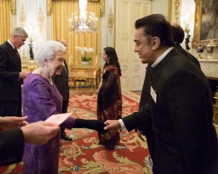 South Indian actor Kamal Haasan meets Queen Elizabeth II at 2017 India - England year of cultural function happened yesterday (February 28, 2017) at London.