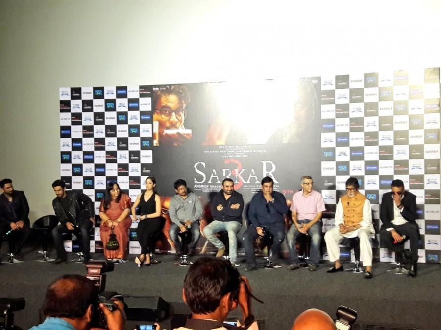 Bollywood movie Sarkar 3 trailer launch held today. Celebs like Amitabh Bachchan, Ram Gopal Varma, Yami Gautam and others graced the event. Amitabh Bachchan,Ram Gopal Varma,Yami Gautam,Sarkar 3,Sarkar 3 trailer,Sarkar 3 trailer launch,Sarkar 3 trailer launch pics,Sarkar 3 trailer launch images,Sarkar 3 trailer launch photos,Sarkar 3 trailer launch stills,Sarkar 3 trailer launch pictures