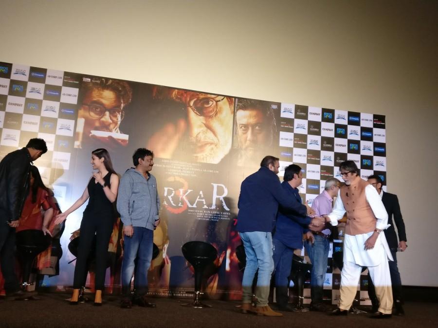 Bollywood movie Sarkar 3 trailer launch held today. Celebs like Amitabh Bachchan, Ram Gopal Varma, Yami Gautam and others graced the event. Amitabh Bachchan,Ram Gopal Varma,Yami Gautam,Sarkar 3,Sarkar 3 trailer,Sarkar 3 trailer launch,Sarkar 3 trailer launch pics,Sarkar 3 trailer launch images,Sarkar 3 trailer launch photos,Sarkar 3 trailer launch stills,Sarkar 3 trailer launch pictures