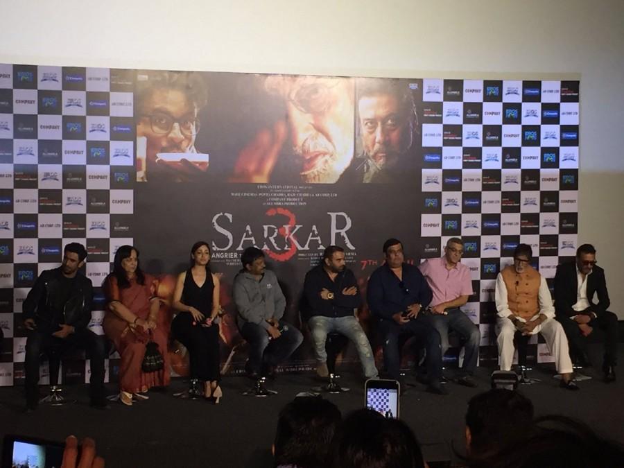 Bollywood movie Sarkar 3 trailer launch held today. Celebs like Amitabh Bachchan, Ram Gopal Varma, Yami Gautam and others graced the event. Amitabh Bachchan,Ram Gopal Varma,Yami Gautam,Sarkar 3,Sarkar 3 trailer,Sarkar 3 trailer launch,Sarkar 3 trailer launch pics,Sarkar 3 trailer launch images,Sarkar 3 trailer launch photos,Sarkar 3 trailer launch stills,Sarkar 3 trailer launch pictures