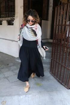 Bollywood actress Kangana Ranaut spotted at Shankar Mahadevan's studio.
