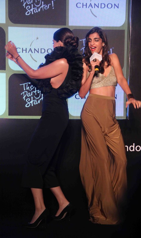 Launch Chandon's The Party Starter' anthem held in Mumbai on March 2, 2017. Celebs like Sonam Kapoor, Sana Khan, singer Anushka Manchanda and others graced the event. Sonam Kapoor,Anushka Manchanda,Sana Khan,Launch of Chandon’s The Party Starter,Chandon's The Party Starter launch