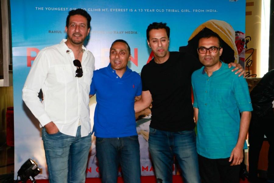 Bollywood lyricist Amitabh Bhattacharya, music composer Salim Merchant, tabla maestro Zakir Hussain, music composer Sulaiman Merchant actor Rahul Bose and others spotted during the music launch of film Poorna in Mumbai on March 3, 2017. Poorna,Poorna music launch,Poorna music launch pics,Poorna music launch images,Poorna music launch photos,Poorna music launch stills,Poorna music launch pictures,Salim Merchant
