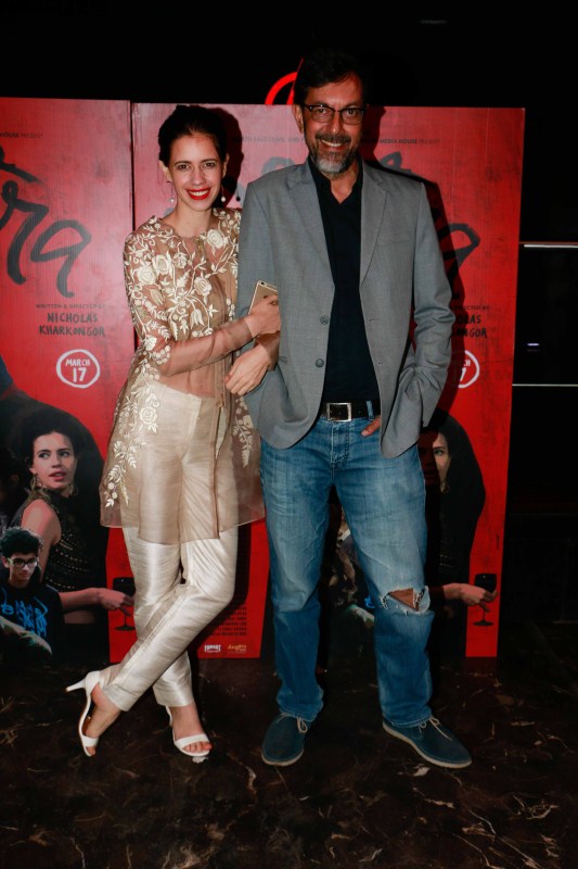 Bollywood actors Kalki Koechlin and Rajat Kapoor promotes Mantra at Anarchy Club in Mumbai. Kalki Koechlin and Rajat Kapoor,Kalki Koechlin,Rajat Kapoor,Mantra,Mantra promotion,Mantra movie promotion,Anarchy Club