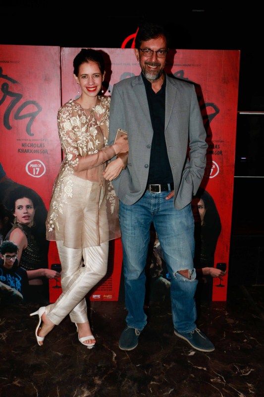 Bollywood actors Kalki Koechlin and Rajat Kapoor promotes Mantra at Anarchy Club in Mumbai. Kalki Koechlin and Rajat Kapoor,Kalki Koechlin,Rajat Kapoor,Mantra,Mantra promotion,Mantra movie promotion,Anarchy Club