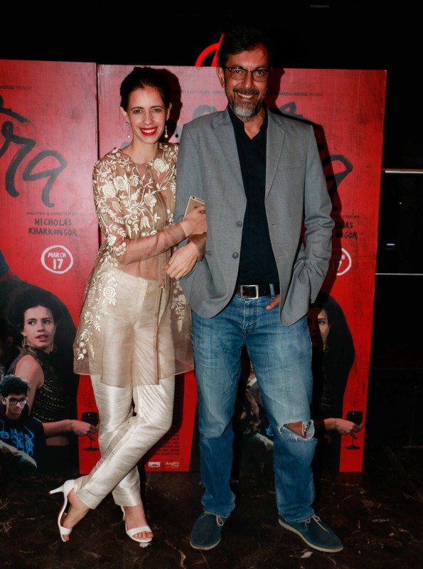 Bollywood actors Kalki Koechlin and Rajat Kapoor promotes Mantra at Anarchy Club in Mumbai. Kalki Koechlin and Rajat Kapoor,Kalki Koechlin,Rajat Kapoor,Mantra,Mantra promotion,Mantra movie promotion,Anarchy Club