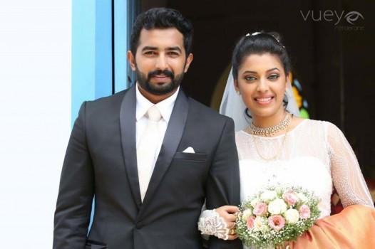 Jewel Mary and Jenson Zachariah on their wedding day