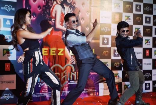 The song launch of the recreated version of 'Tu Cheez Badi Hai Mast Mast' in the presence of AKSHAY KUMAR, Mustafa, Kiara Advani and Directors Abbas-Mustan at PVR Juhu in Mumbai.