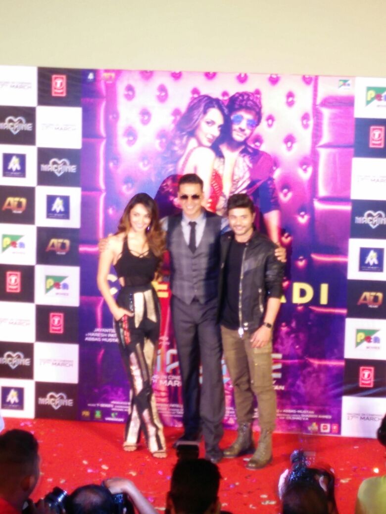 The song launch of the recreated version of 'Tu Cheez Badi Hai Mast Mast' in the presence of AKSHAY KUMAR, Mustafa, Kiara Advani and Directors Abbas-Mustan at PVR Juhu in Mumbai. Akshay Kumar,Tu Cheez Badi Hai Mast Mast,Tu Cheez Badi Hai Mast Mast song,Tu Cheez Badi Hai Mast Mast song launch,Machine,actor Akshay Kumar,Akshay Kumar pics,Akshay Kumar images,Akshay Kumar photos,Akshay Kumar stills,Akshay Kumar pictures