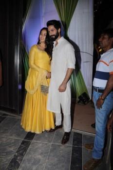 Bollywood actor Shahid Kapoor with his wife Mira Rajput at Mandana Karimi-Gaurav Gupta’s wedding.