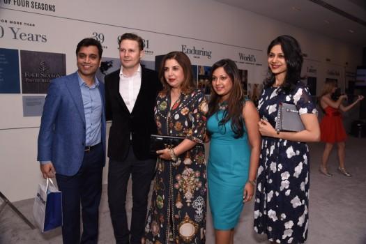 Mr & Mrs Adarsh Jatia Darshana & Marcus Ubl with Farah Khan at Verve Rally India Launch.