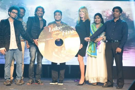 AR Rahman launches the audio of 'Lake of Fire' by Omantra Films in association with Qutub-e-Kirpaa at KM College of Music and Technology.