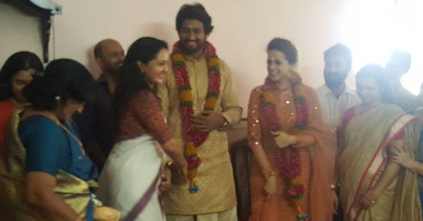 Actress Bhavan got engaged today to Kannada producer and businessman Naveen at a private function in Kochi. Bhavana engagement pictures,Bhavana engagement,Bhavana engagement pics,Bhavana engagement images,Bhavana engagement photos,Bhavana and Naveen