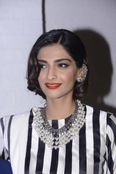 Bollywood actress Sonam Kapoor spotted during the opening of Raw Mango's store, in Mumbai on March 9, 2017.