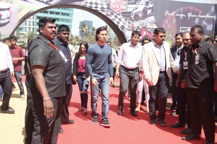 Bollywood actor Tiger Shroff spotted during the inauguration of the 5th Mumbai International Motor Show 2017 at the MMRDA grounds, Bandra Kurla Complex (BKC) in Mumbai on March 9, 2017. Tiger Shroff,actor Tiger Shroff,International Motor Show 2017,International Motor Show,5th Mumbai International Motor Show 2017,5th Mumbai International Motor Show,Tiger Shroff latest pics,Tiger Shroff latest images,Tiger Shroff latest photos,Tiger Shroff