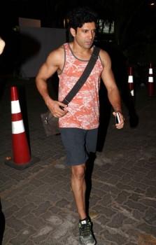 Bollywood actor Farhan Akhtar spotted at Bandra in Mumbai.