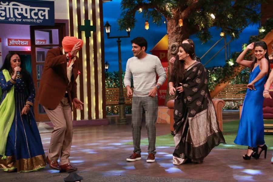 Bollywood actress Vidya Balan, Gauahar Khan and team Begum Jaan promote the film on The Kapil Sharma Show. Vidya Balan,Gauahar Khan,Begum Jaan,Begum Jaan promotion,Begum Jaan movie promotion,The Kapil Sharma Show,Vidya Balan on The Kapil Sharma Show,bollywood movie Begum Jaan,Begum Jaan movie