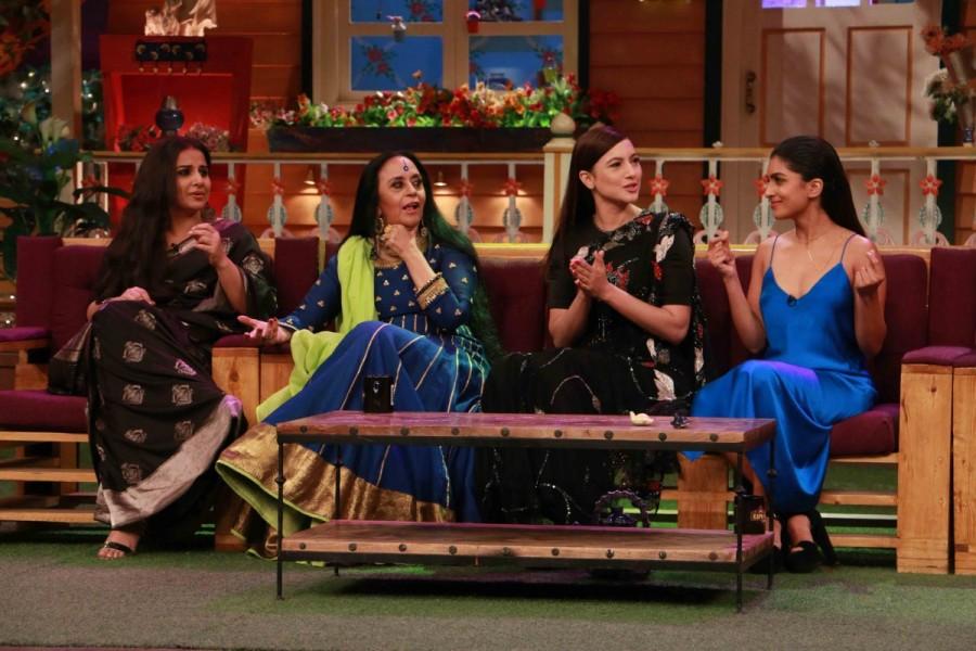 Bollywood actress Vidya Balan, Gauahar Khan and team Begum Jaan promote the film on The Kapil Sharma Show. Vidya Balan,Gauahar Khan,Begum Jaan,Begum Jaan promotion,Begum Jaan movie promotion,The Kapil Sharma Show,Vidya Balan on The Kapil Sharma Show,bollywood movie Begum Jaan,Begum Jaan movie