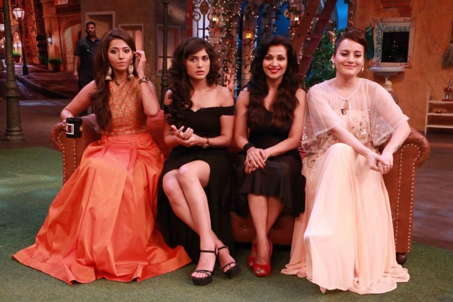 Bollywood actress Vidya Balan, Gauahar Khan and team Begum Jaan promote the film on The Kapil Sharma Show. Vidya Balan,Gauahar Khan,Begum Jaan,Begum Jaan promotion,Begum Jaan movie promotion,The Kapil Sharma Show,Vidya Balan on The Kapil Sharma Show,bollywood movie Begum Jaan,Begum Jaan movie