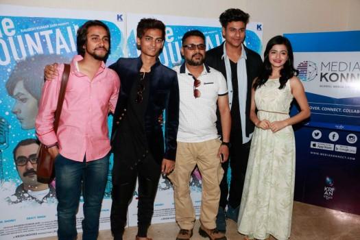 Bollywood celebs like Ranvir Shorey, Rajat Kapoor, newcomer Simran Sharma along with the filmmaker Rajesh Kumar Jain spotted at the trailer launch of film Blue Mountains.