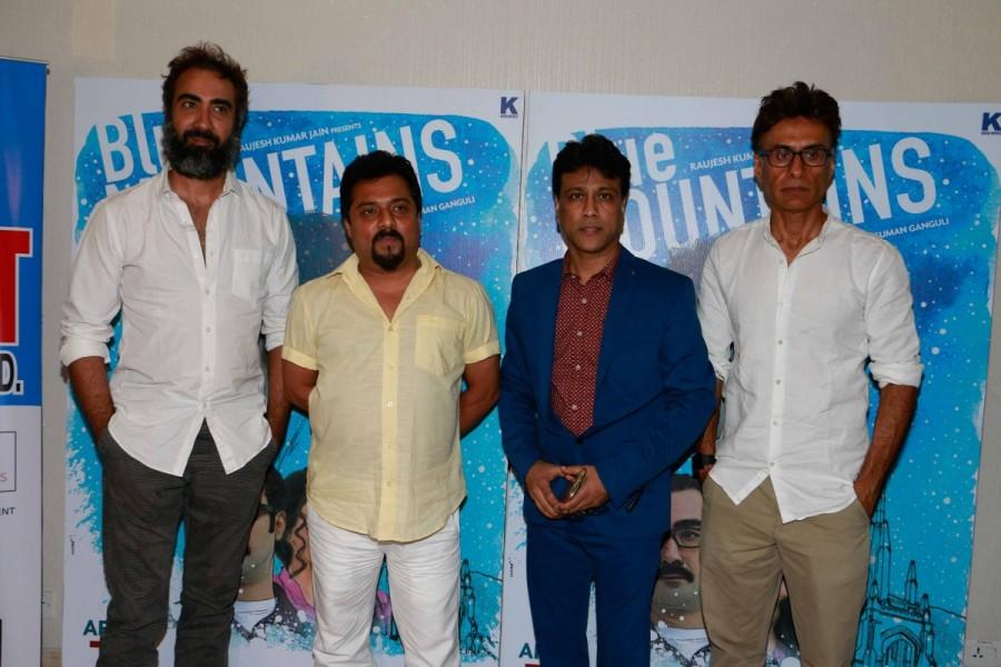 Bollywood celebs like Ranvir Shorey, Rajat Kapoor, newcomer Simran Sharma along with the filmmaker Rajesh Kumar Jain spotted at the trailer launch of film Blue Mountains. Ranvir Shorey,Rajat Kapoor,Simran Sharma,Rajesh Kumar Jain,Blue mountains,Blue mountains trailer,Blue mountains trailer launch,Blue mountains trailer launch pics,Blue mountains trailer launch images,Blue mountains trailer launch photos,Blue mountains trai