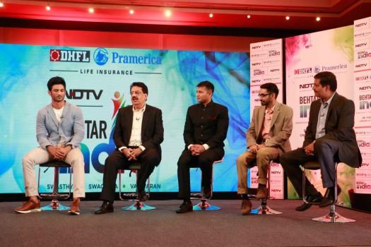 Bollywood actor Sushant Singh Rajput launches NDTV's 'Behtar India' campaign.