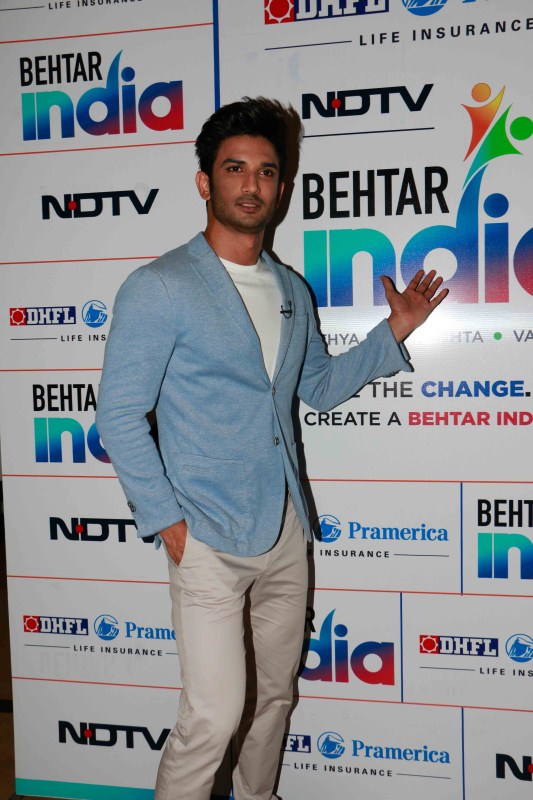 Bollywood actor Sushant Singh Rajput launches NDTV's 'Behtar India' campaign. Sushant Singh Rajput,actor Sushant Singh Rajput,NDTV's 'Behtar India',Behtar India,Behtar India campaign,Sushant Singh Rajput pics,Sushant Singh Rajput images,Sushant Singh Rajput photos,Sushant Singh Rajput stills,Sushant Singh Rajput pict