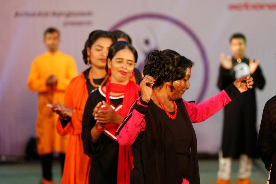 Acid attack survivors walk on the catwalk. In 2002, Bangladesh passed laws restricting the import and sale of acid and imposing the death penalty for acid throwers. "This is something really close to my heart," designer Bibi Russell said. "I want them to have recognition. Let them have life as a part of this world." Women's Day,Women's Day special,Acid attack survivors walk the fashion runway,Acid attack walks the ramp,International Women's Day,acid attacks,fashion show