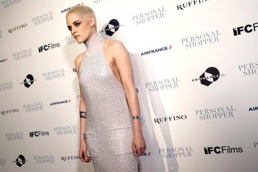 Kristen Stewart poses as she arrives for the premiere of her new film 