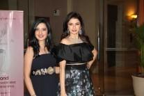 Actress Bhagyashree and fashion designer Amy Billimoria during the Mumbai Obstetrics and Gynecological Society's annual fashion show for Save the Girl Child cause in Mumbai on March 11, 2017.