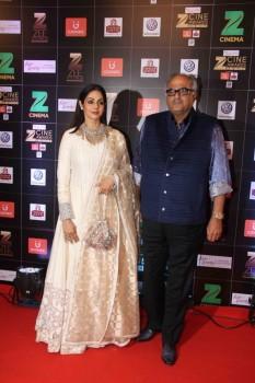 Boney Kapoor along with his wife and actor Sridevi spotted at at Zee Cine Awards 2017.