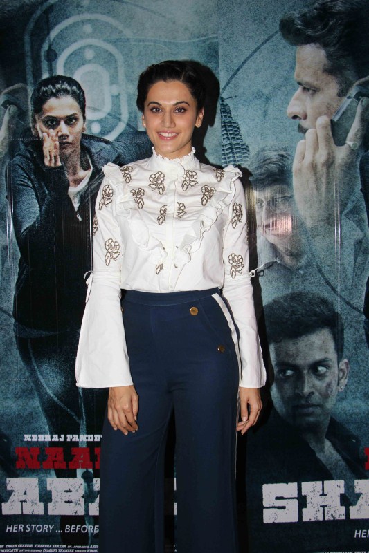 Bollywood actress Taapsee Pannu spotted during the launch of new song Zinda from the film Naam Shabana movie in Mumbai on March 10, 2017. Taapsee Pannu,Zinda song,Zinda song launch,Taapsee Pannu launches Zinda song,Naam Shabana,Naam Shabana song launch,bollywood movie Naam Shabana,actress Taapsee Pannu,Taapsee Pannu latest pics,Taapsee Pannu latest images,Taapsee Pannu latest photos,Taapsee