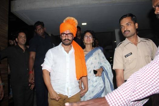 Bollywood actor Aamir Khan celebrates birthday with family, friends.