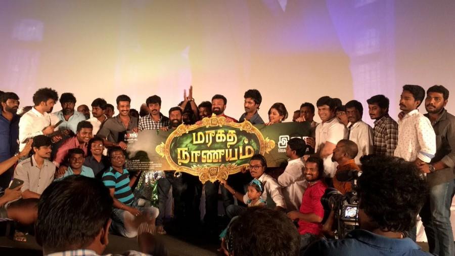 Tamil movie Maragatha Naanayam audio launch held in Chennai. Celebs like Sivakarthikeyan, Vishnu Vishal, Aadhi, Nikki Galrani, Arunraja Kamaraj, Santhosh Narayanan and others graced the event. Sivakarthikeyan,Vishnu Vishal,Aadhi,Nikki Galrani,Maragatha Naanayam,Maragatha Naanayam audio launch,Maragatha Naanayam audio,Maragatha Naanayam audio launch pics,Maragatha Naanayam audio launch images,Maragatha Naanayam audio launch photos,Maragatha Naan