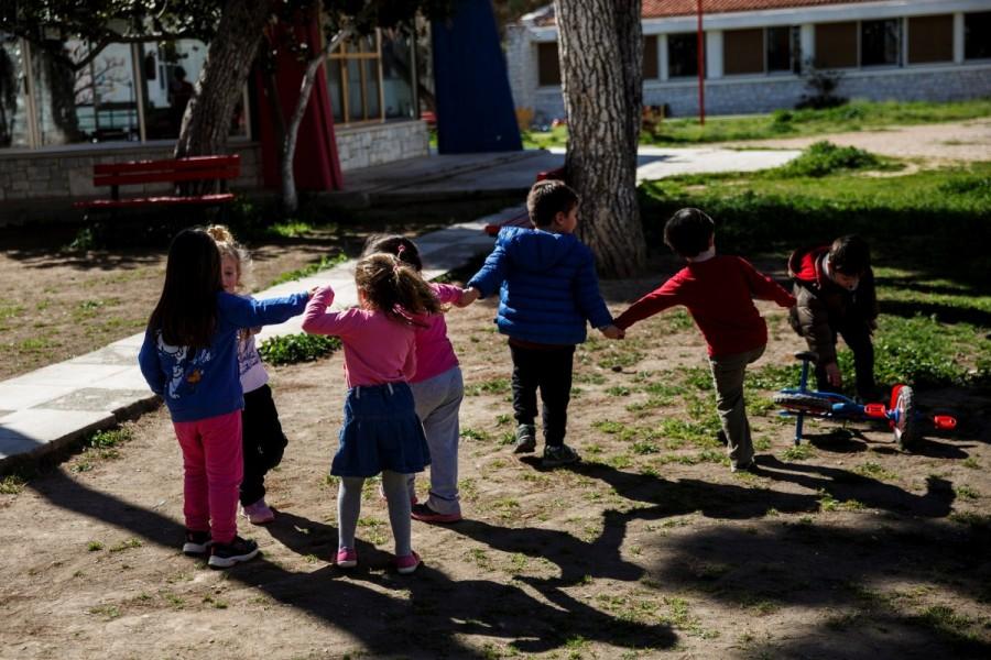 Children play in the yard of the Model National Nursery of Kallithea. "They can't tell the days apart so every day they ask: 'Is it Friday?'" Anthoula Zarmakoupi, the social worker, said. "They know mum will pick them up at the weekend." But sometimes even that was not possible, she said. "We have children whose parents are homeless so it's very difficult for them to even collect them for the weekend." Impoverished Greek,Greek,group homes,economic crisis