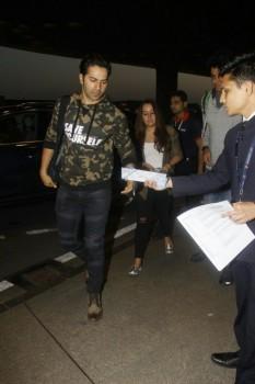 Bollywood actor Varun Dhawan and rumoured girlfriend Natasha Dalal depart for holidays.