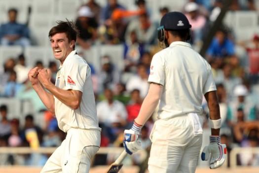 India lost the wicket of opener Lokesh Rahul (67) to finish the second day's play at 120/1 in their response to Australia's first innings total of 451 in the third cricket Test here on Friday.