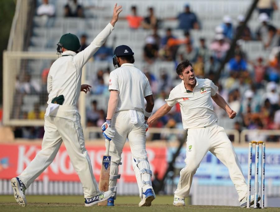Playing his 50th Test, opener Murali Vijay looked rock solid to remain unbeaten on 42 along with Cheteshwar Pujara on 10 not out at stumps. Lokesh Rahul,India end second day,India vs Australia,india vs australia test series 2017,india vs australia test series,Vijay,Murali Vijay,Cheteshwar Pujara