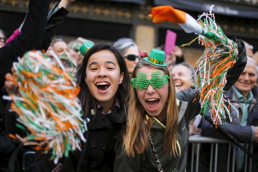 People take part during the St. Patrick's Day parade in New York March 17, 2016. St Patrick’s Day,St Patrick’s Day 2017,St Patrick’s Day photos,irish holiday,St Patrick’s Day holiday,people celebrate St Patrick’s Day,St Patrick’s Day green,photos,Duchess of Cambridge,prince william,Catherine,St Patrick’s Day parade