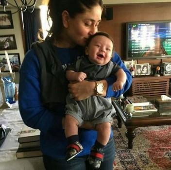 Bollywood actress Kareena Kapoor Khan's candid picture with son Taimur is going viral.