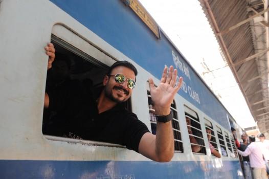 Actor Vivek Oberoi took a local train after 15 years to launch his affordable housing project Karrm Brahmaand here.