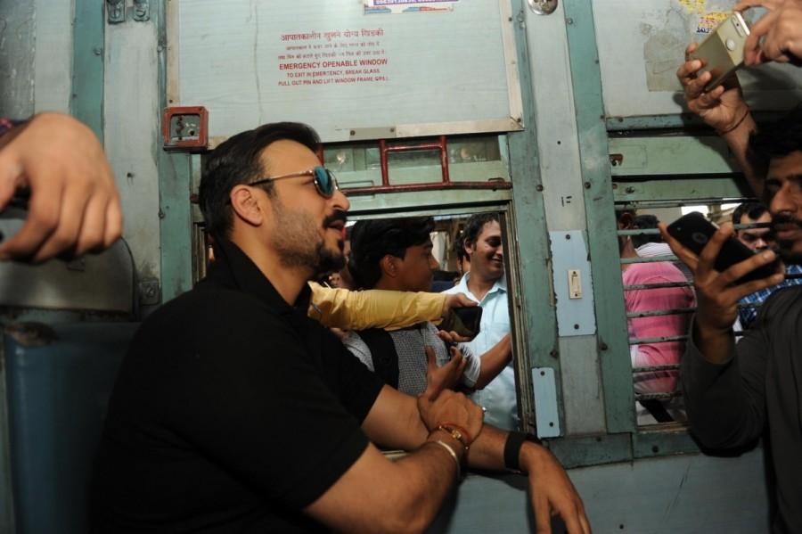 "The idea is to improve the living conditions of the poor and underprivileged and to provide their families a respectable accommodation and a safer environment. Like Kelve Road, the Shahpur plan has also met with a huge response. From 2018, almost 14,000 families will start living a quality life," he added. Vivek Oberoi,actor Vivek Oberoi,Karrm Brahmaand,Vivek Oberoi travels in Train,Vivek Oberoi travels in local Train,Vivek Oberoi pics,Vivek Oberoi images,Vivek Oberoi photos,Vivek Oberoi stills,Vivek Oberoi pictures