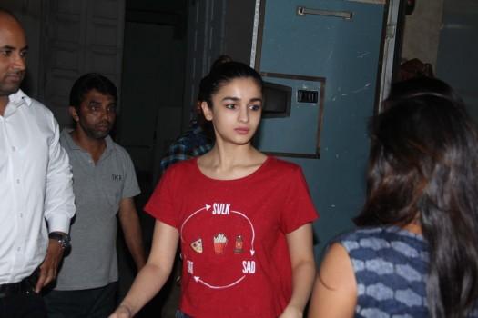 Bollywood actress Alia Bhatt spotted at Mehboob Studio, in Bandra, Mumbai.