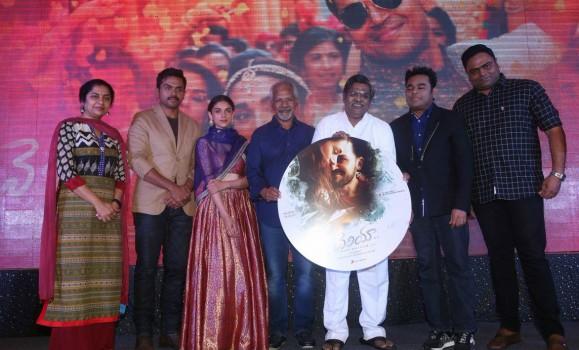 Telugu movie Cheliyaa audio launch event held in Hyderabad. Celebs like Karthi, Aditi Rao Hydari, AR Rahman, Mani Ratnam, Suhasini Maniratnam and others graced the event.