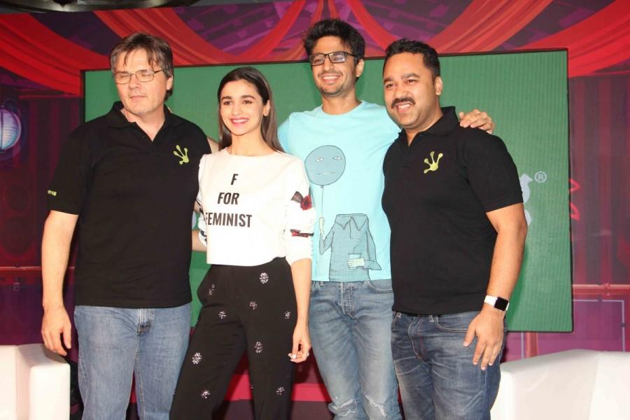 Bollywood actress Alia Bhatt during the launch of Life Sim Experiential Game in Mumbai on March 21, 2017. Alia Bhatt,actress Alia Bhatt,Life Sim Experiential Game,Alia Bhatt pics,Alia Bhatt images,Alia Bhatt photos,Alia Bhatt stills,Alia Bhatt pictures